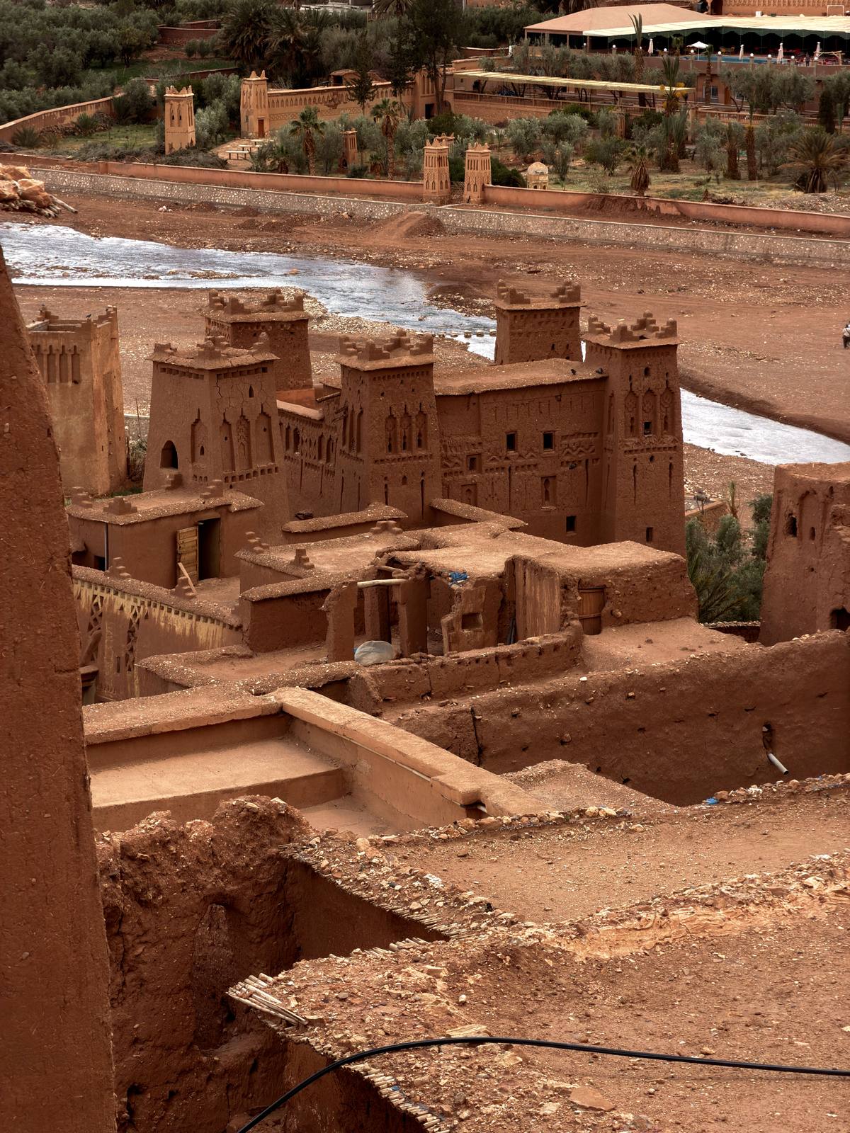 Ait Benhaddou ksar and river near Ouarzazate