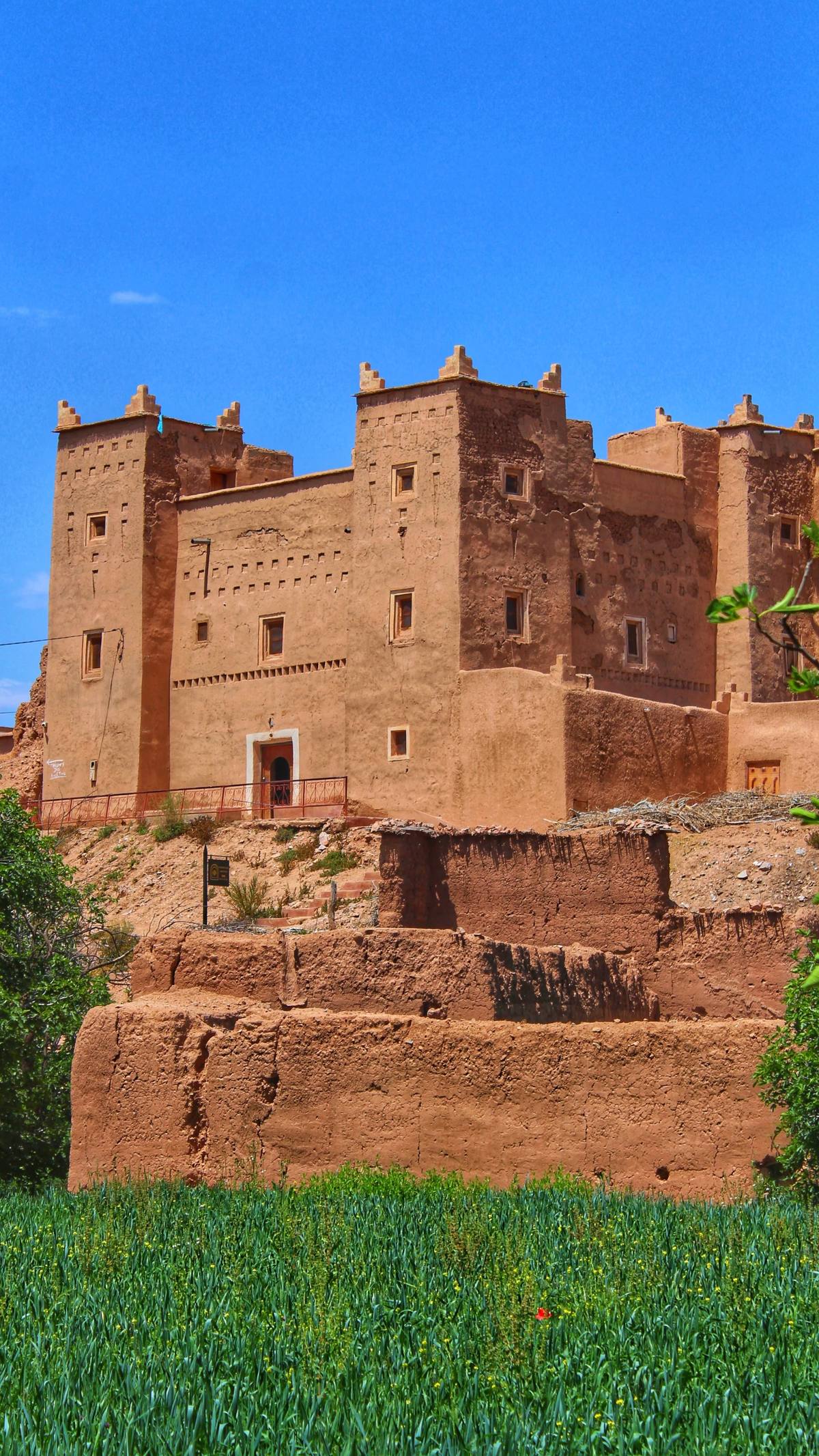 Mud-brick ramparts in southern Morocco