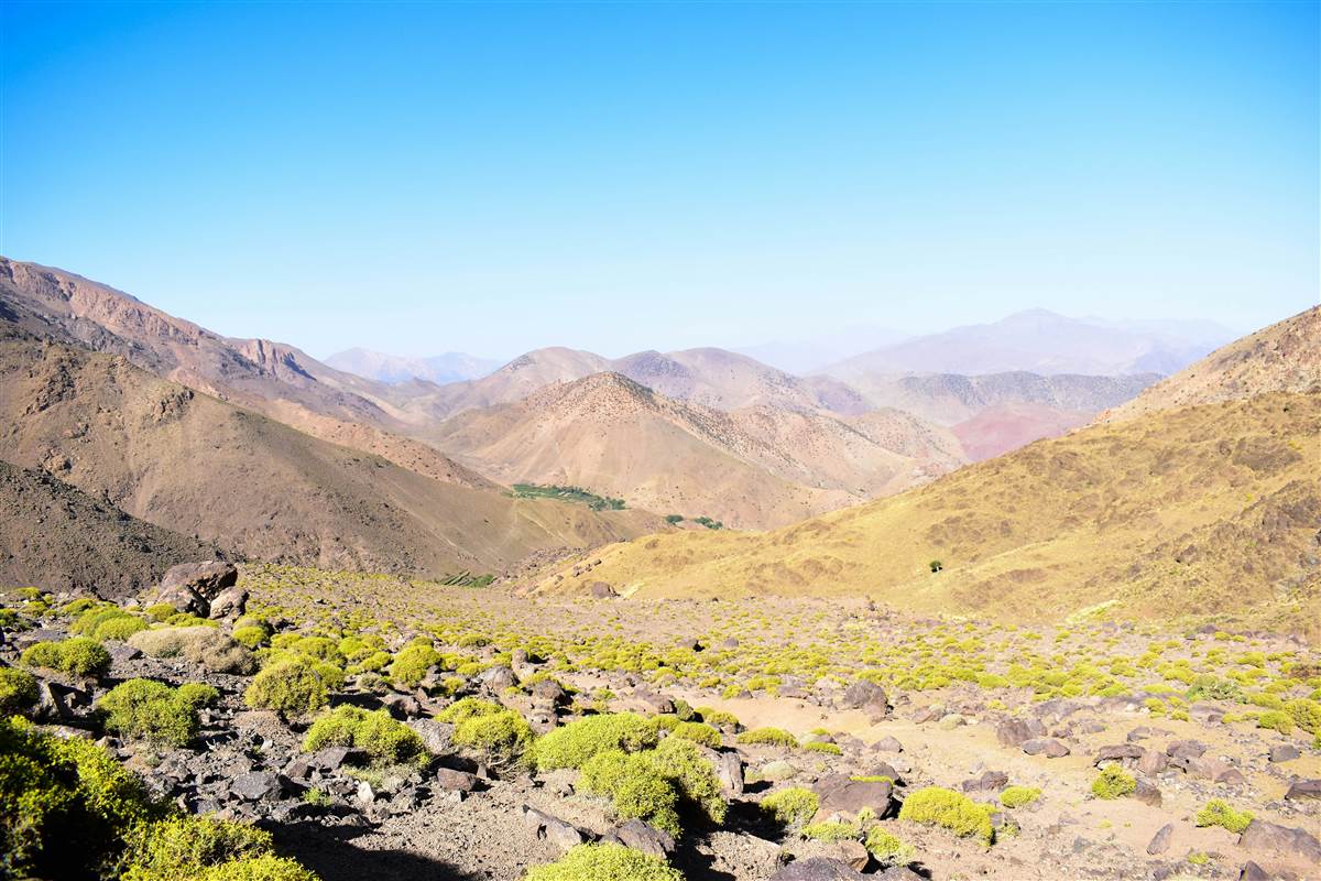Imilchil plateau twin lakes Atlas Morocco