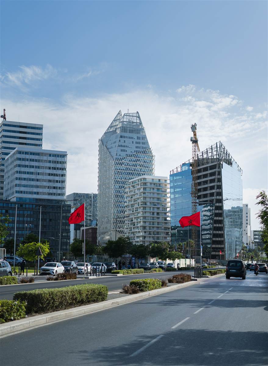 City boulevards in the White City Casablanca Morocco