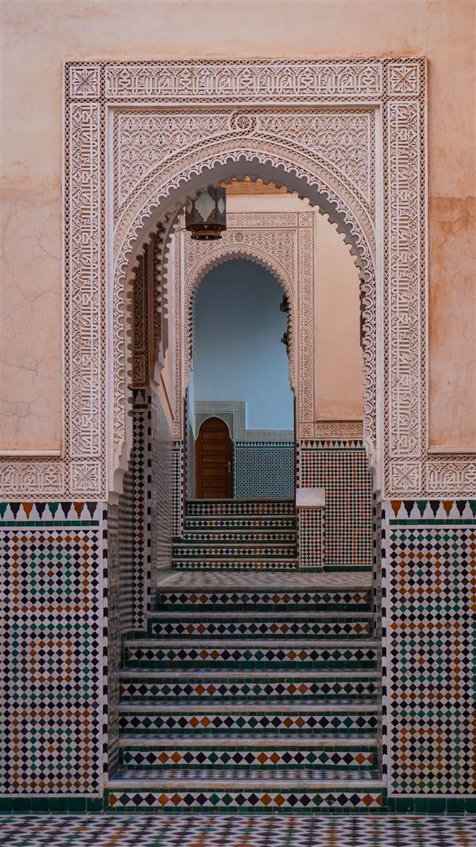 Bab Mansour monumental gate El Hedim Meknes Morocco