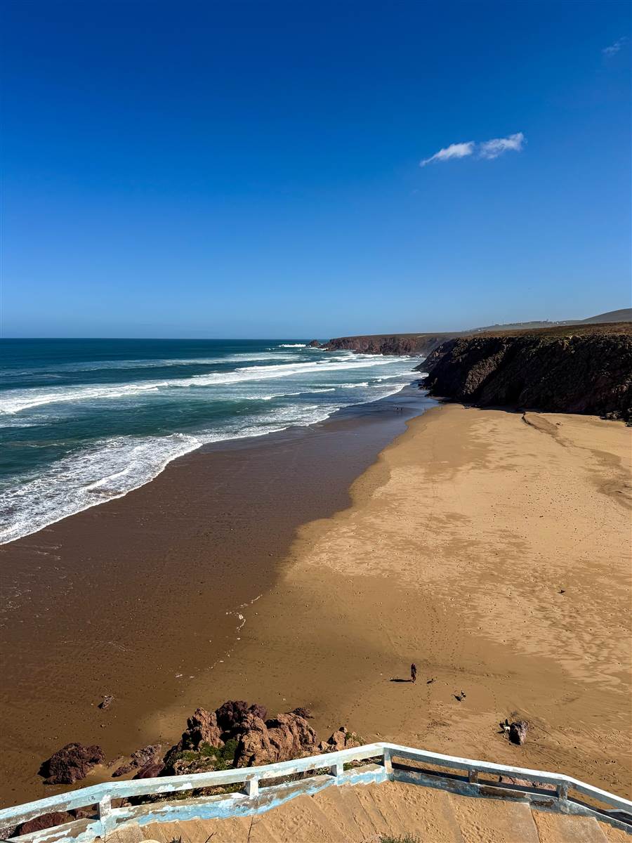 Wild sandy cove Mirleft south coast Morocco