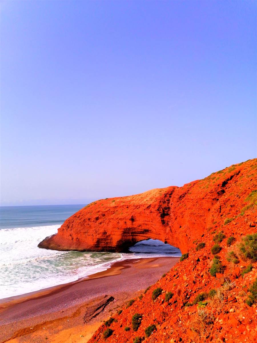 Sunset beach walk Mirleft Morocco