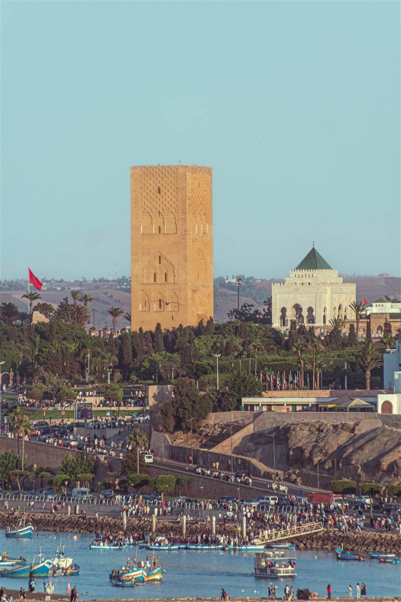 Chellah Roman ruins storks gardens Rabat Morocco