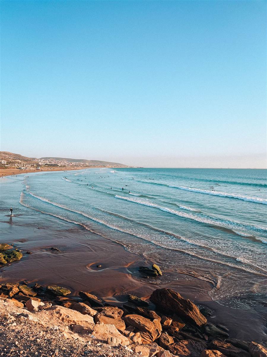 Taghazout surf beach Atlantic coast Morocco
