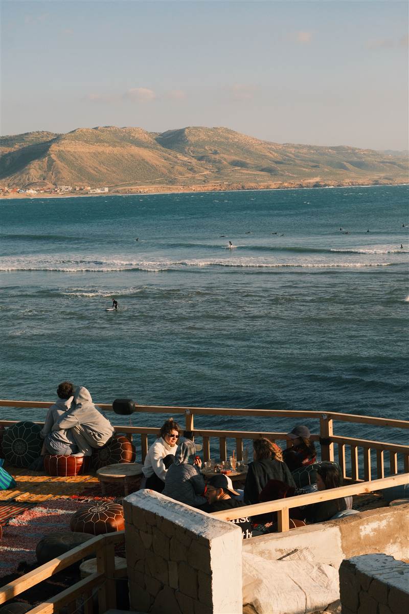 Sunset over Taghazout bay Morocco
